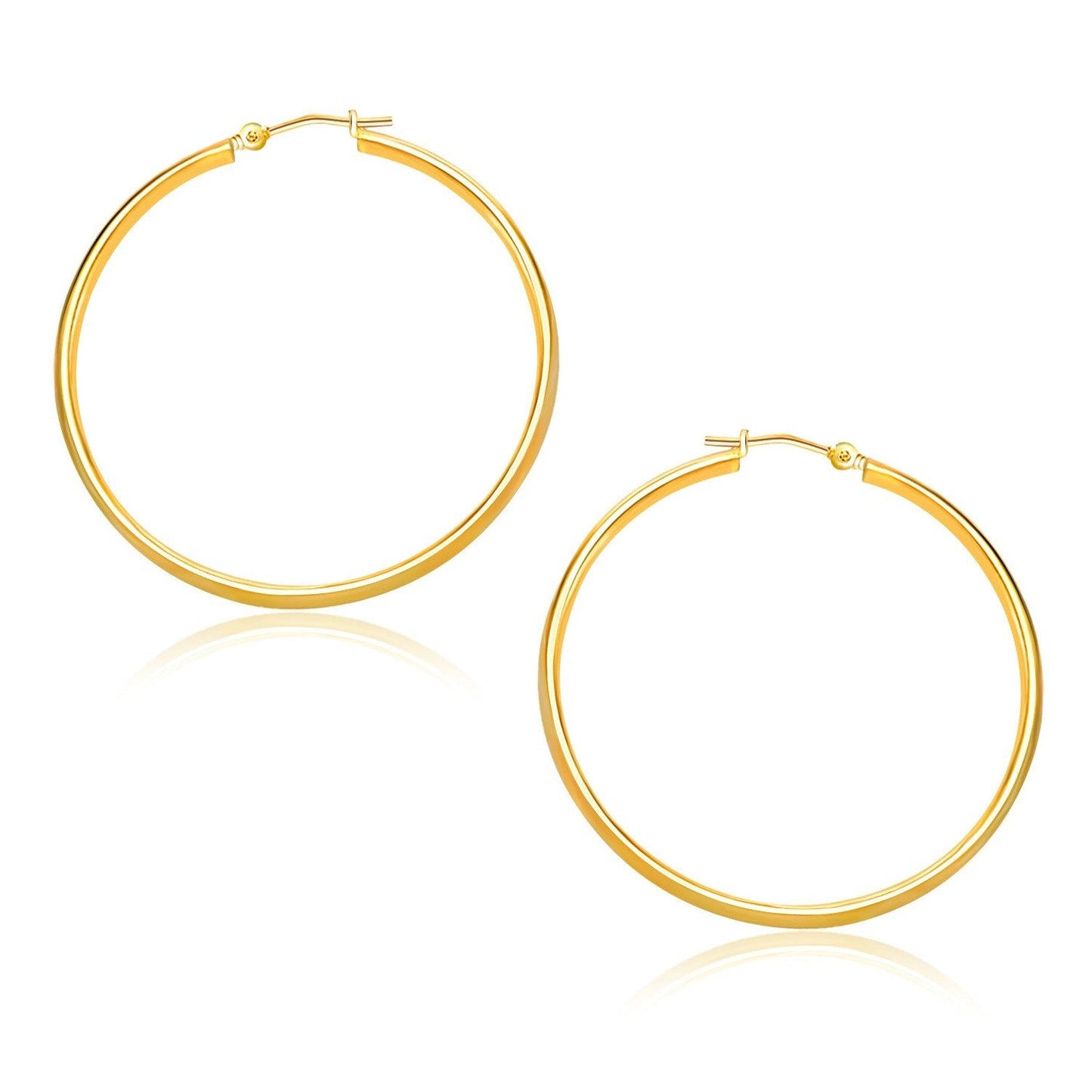 Boucles d'oreilles créoles polies en or jaune 10 carats (30 mm)