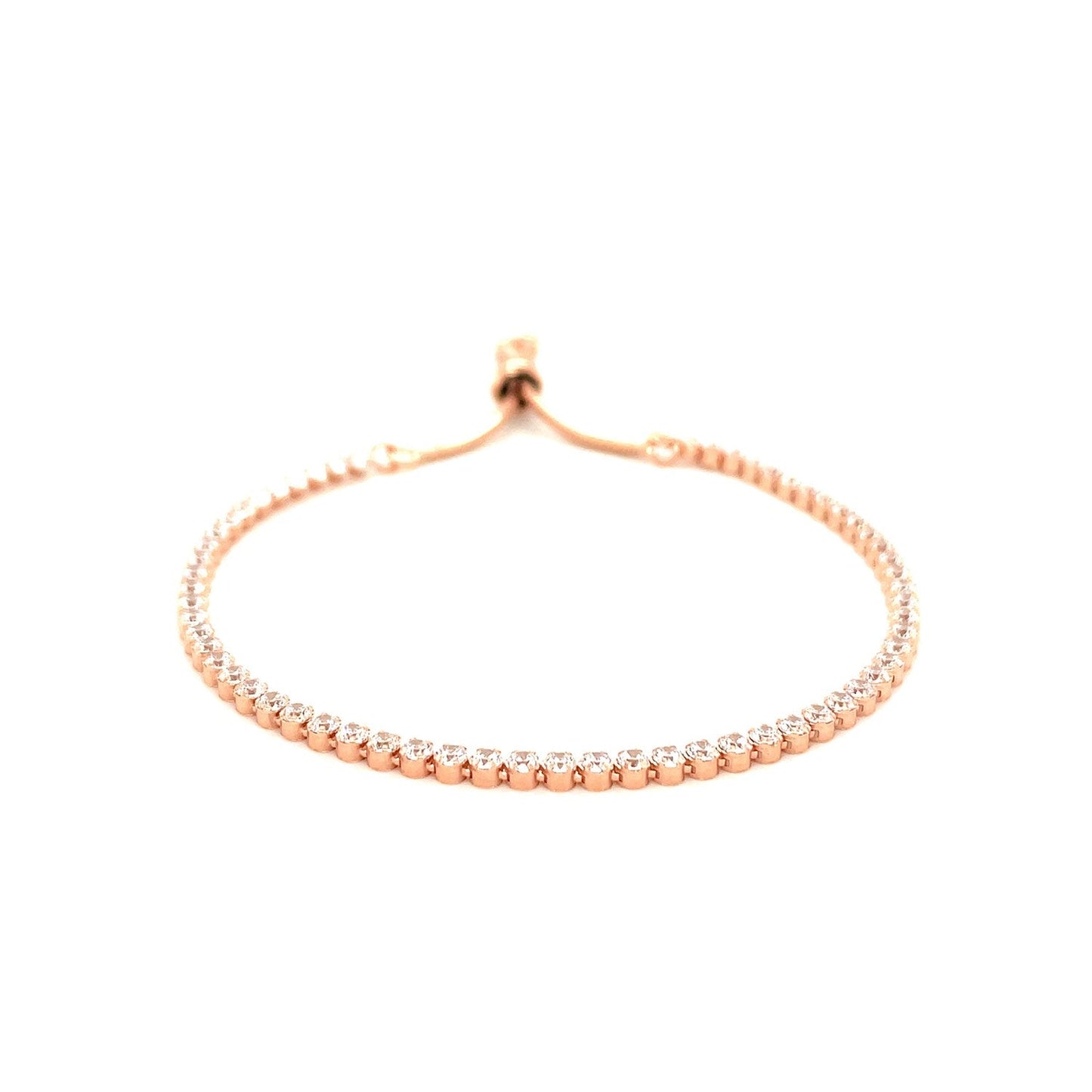 Verstellbares Tennis-Armband mit Zirkonia aus Sterlingsilber (5,10 mm)