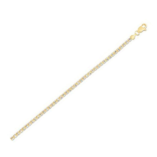 Eiskettenarmband aus 14k Gelbgold (2,70 mm)