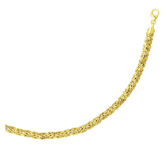 14 Karat Gelbgold Byzantiner Armband glänzend