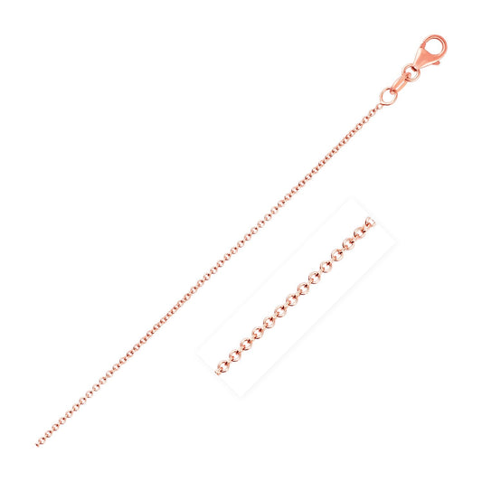 Chaîne à maillons ronds en or rose 14 carats (1,10 mm)