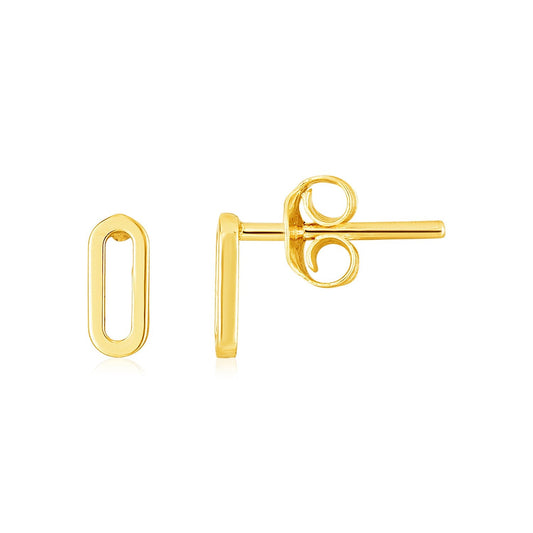 Ohrstecker aus 14 Karat Gelbgold im Paperclip-Design