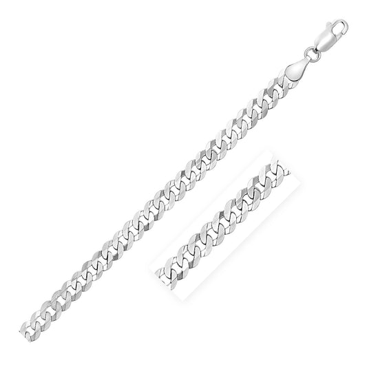 Rhodiniertes Sterlingsilber Panzerkette (5,50 mm)