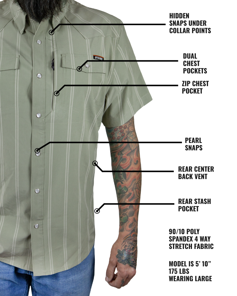 Chemise Daryll SS - Vert sauge