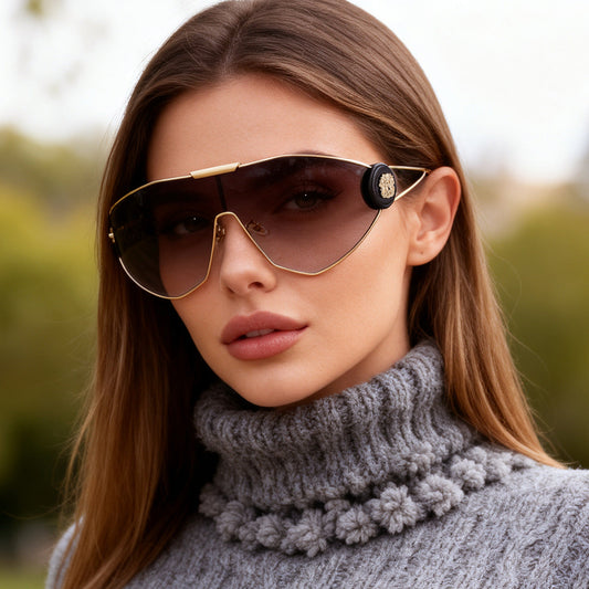 Women's Full-Frame Sports Aviator Sunglasses — Integrated Lens UV Protection