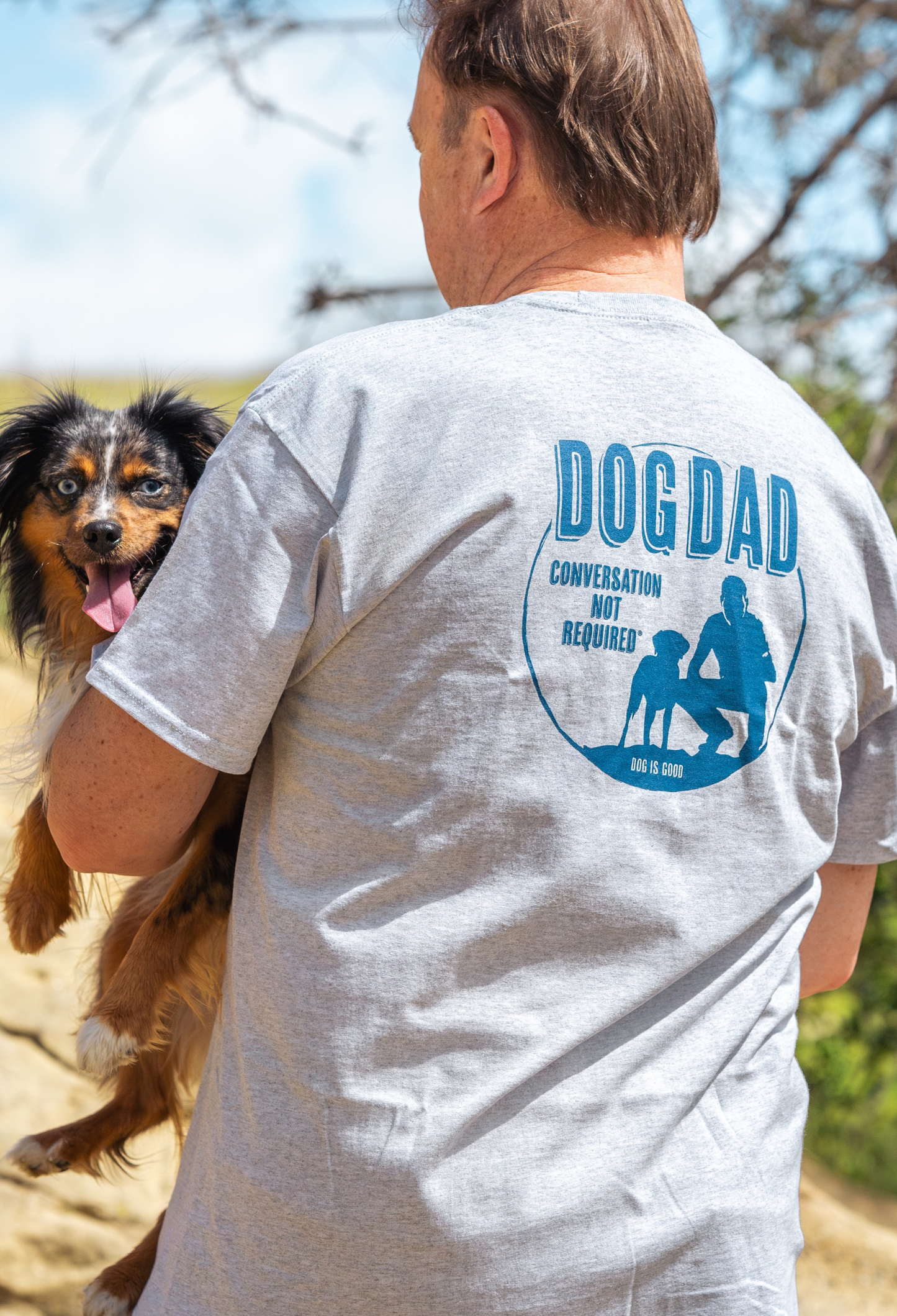 T-Shirt: Hunde-Papa (Grau)