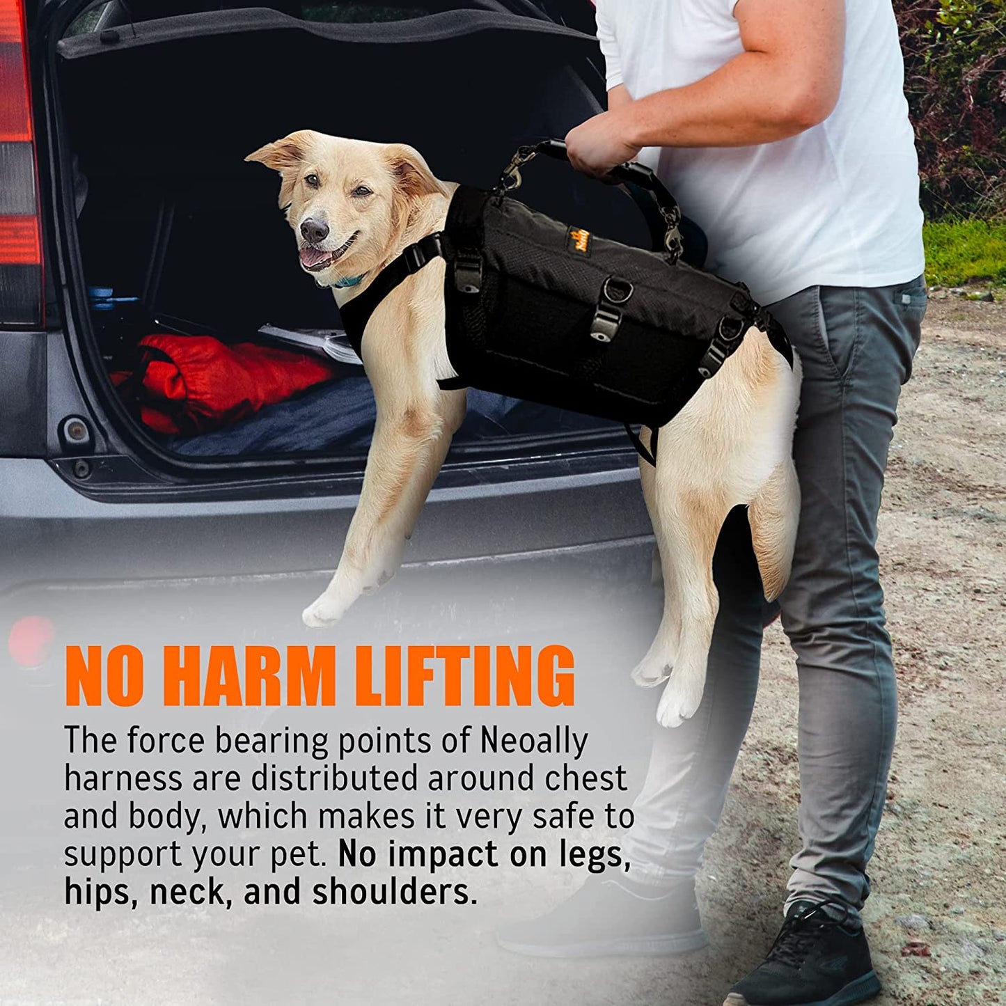 [GARANTIE À VIE !] Harnais de levage pour chien NeoAlly 5-en-1 Robuste Soutien complet du corps