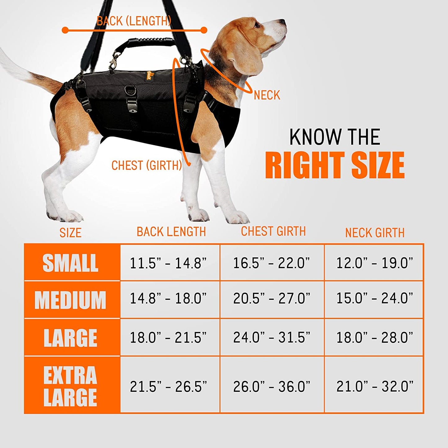 [GARANTIE À VIE !] Harnais de levage pour chien NeoAlly 5-en-1 Robuste Soutien complet du corps