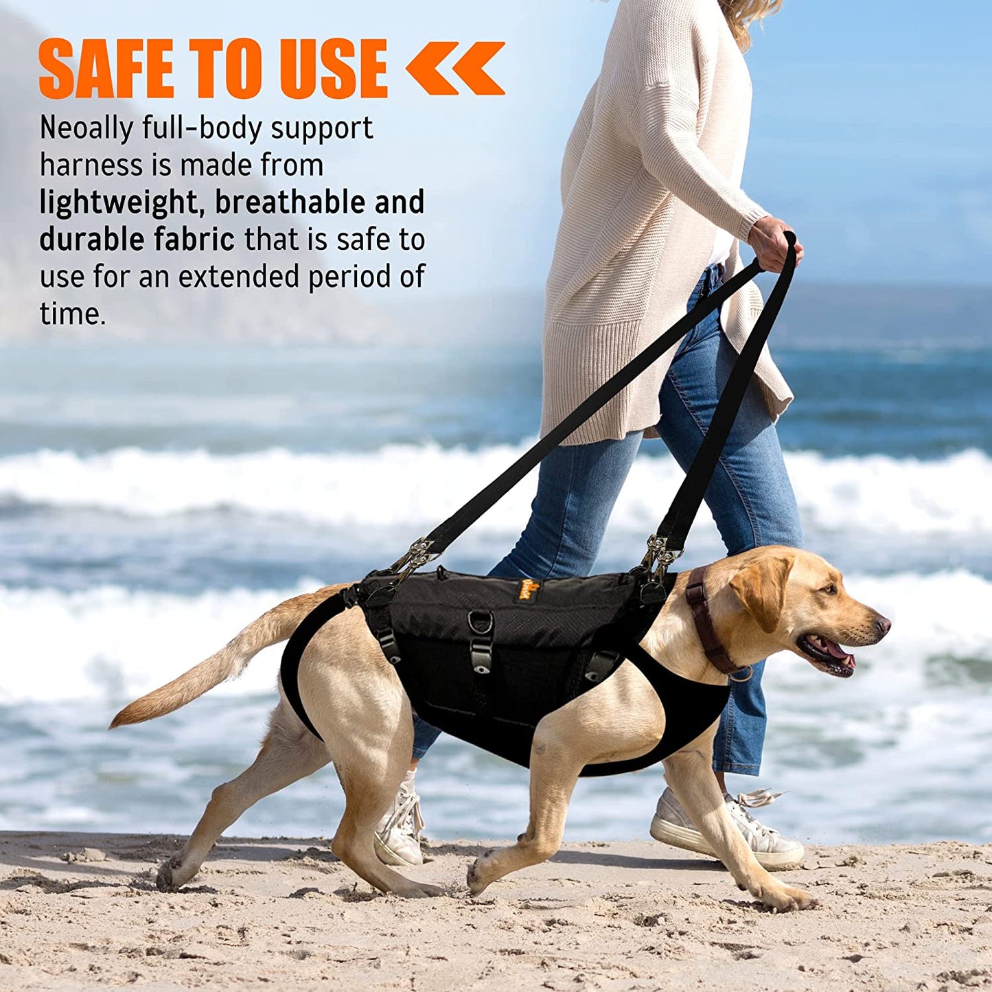 [GARANTIE À VIE !] Harnais de levage pour chien NeoAlly 5-en-1 Robuste Soutien complet du corps