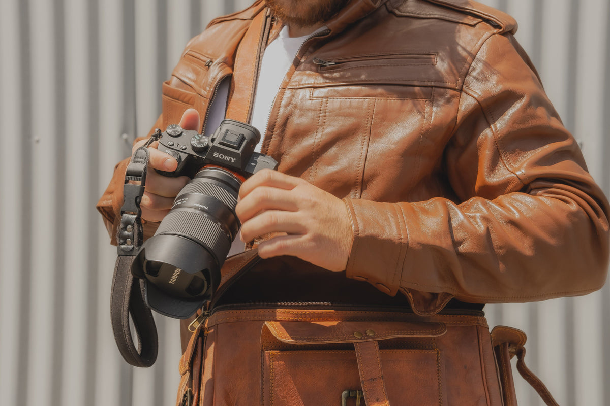 Le blouson en cuir marron Wilkinson
