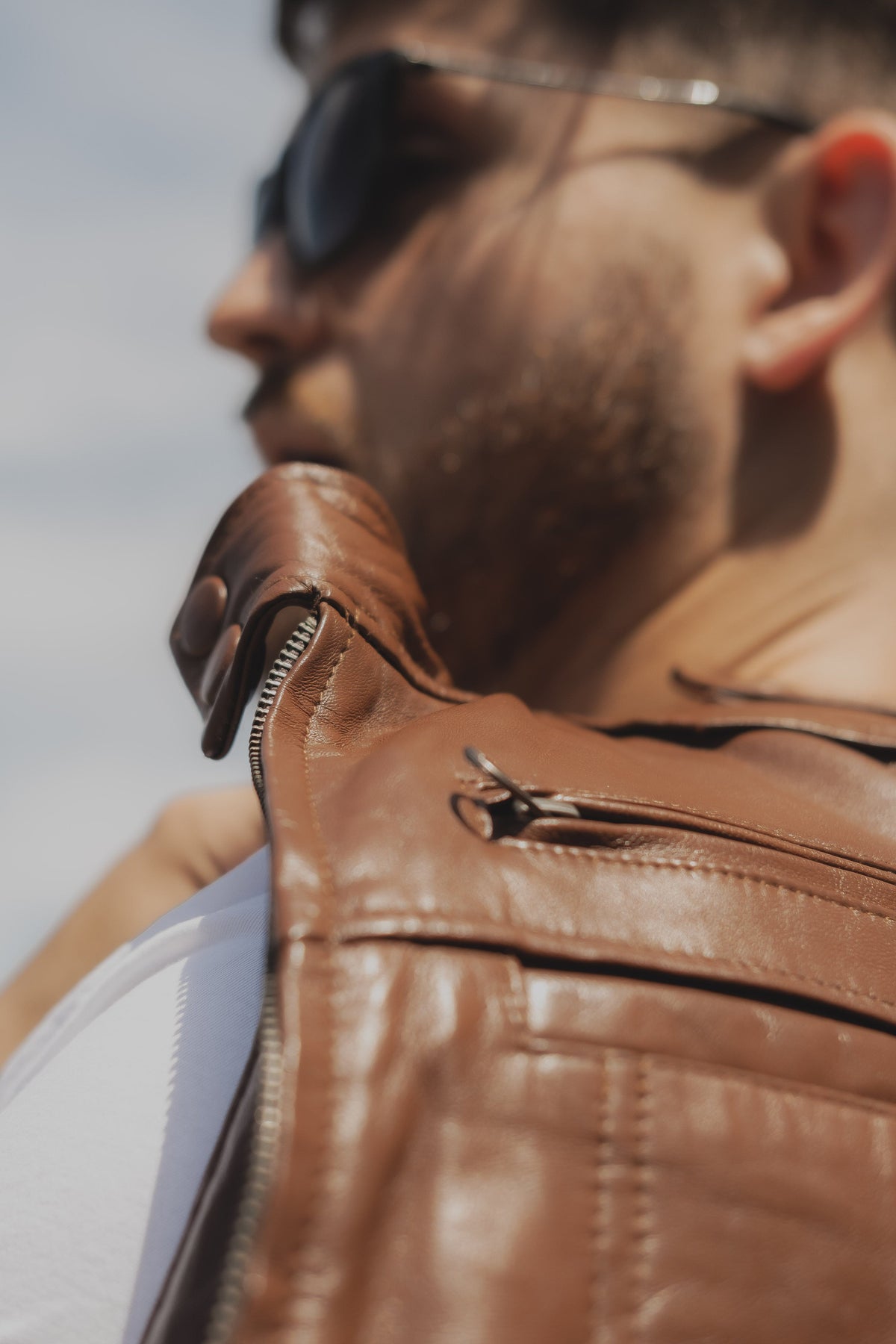 Le blouson en cuir marron Wilkinson