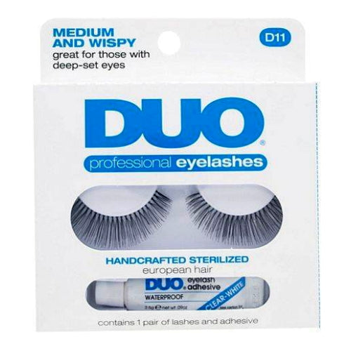 DUO Professional Eyelashes W/ Striplash Clear Adhesive – Medium And Wispy