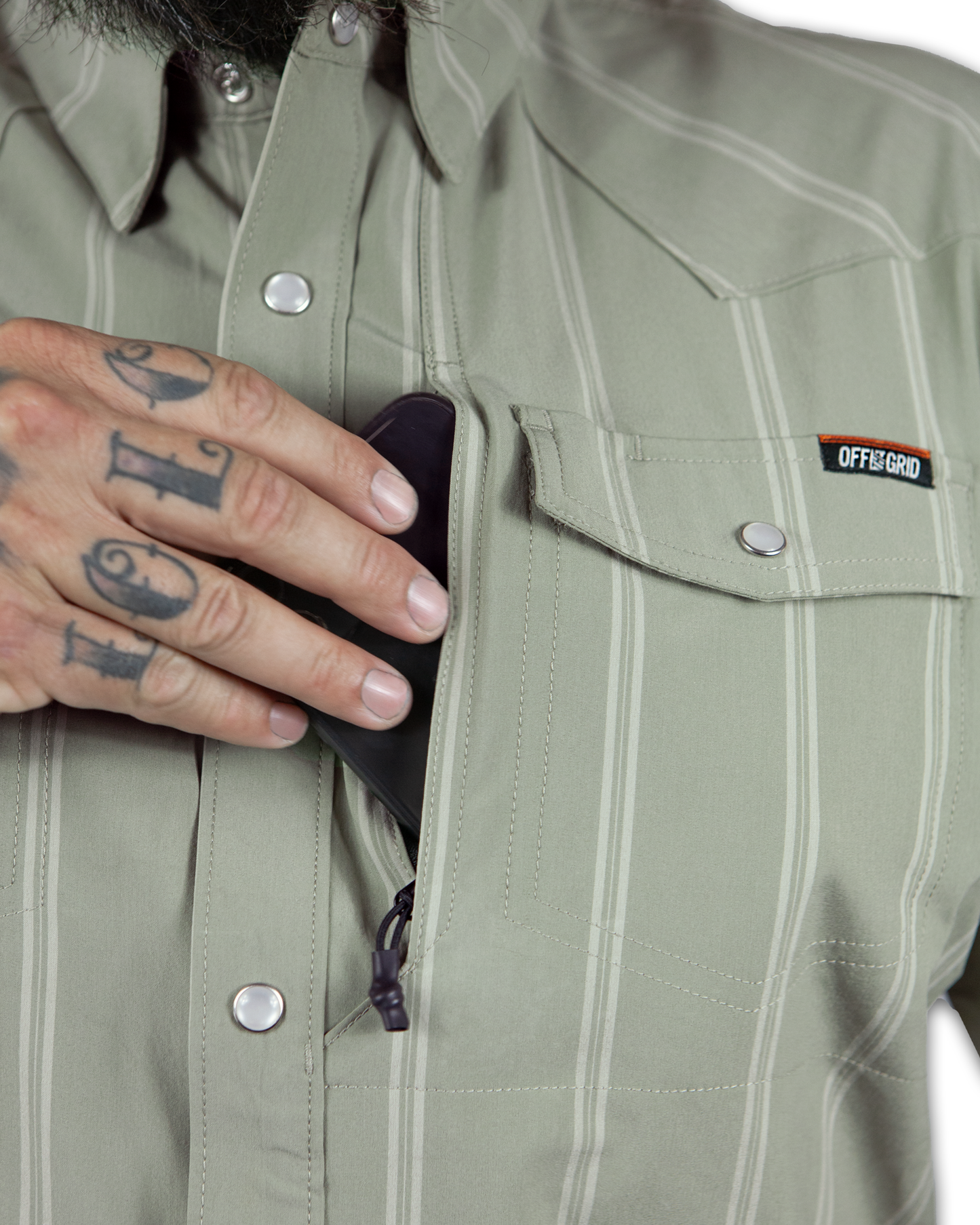 Chemise Daryll SS - Vert sauge
