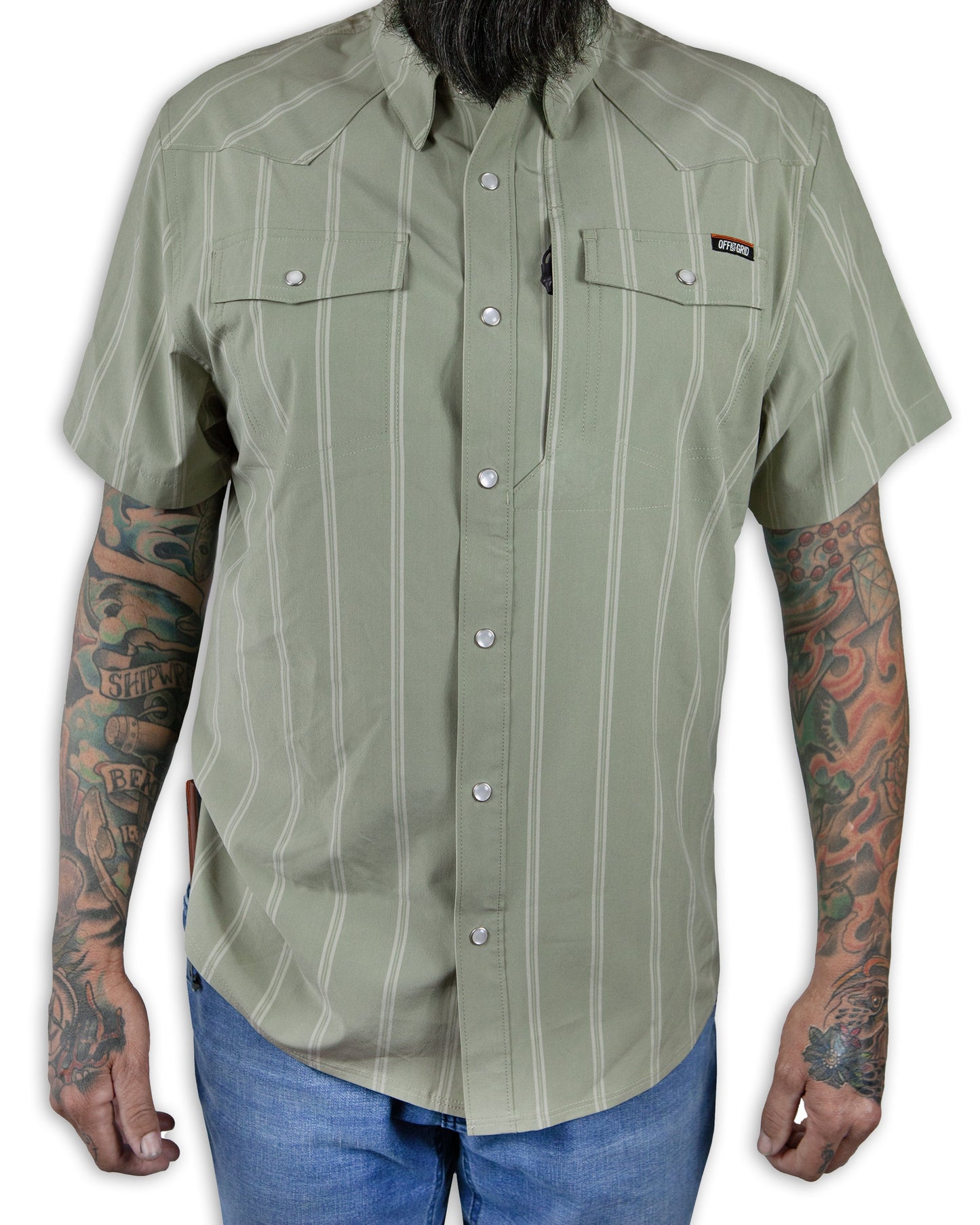 Chemise Daryll SS - Vert sauge