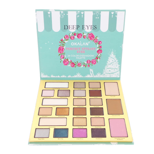 Palette de Fards à Paupières 24 Couleurs Deep Eyes OKALAN
