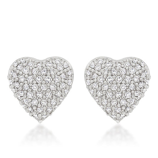 Boucles d'oreilles Cœur Pavé Spécial