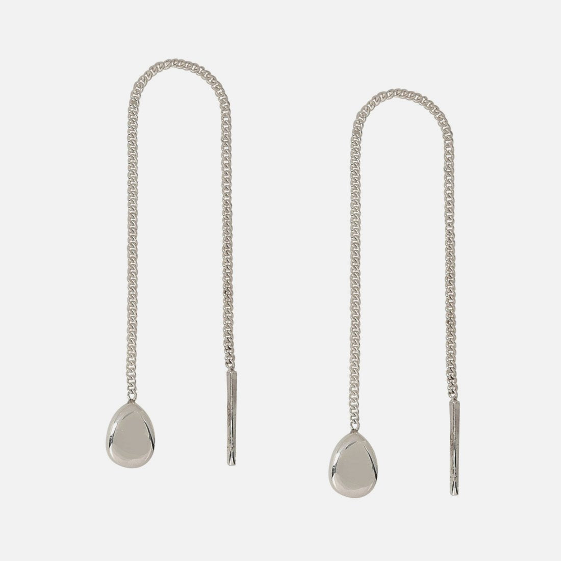 Balanced Sterling Silver Long Earrings
