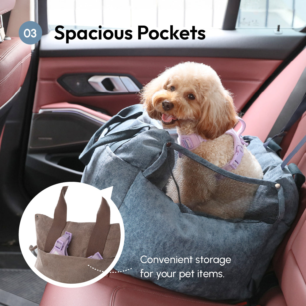 Siège de voiture pour chien Puff Guard - Bleu