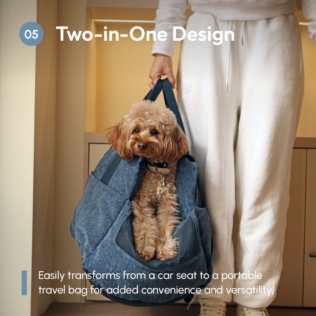 Siège de voiture pour chien Puff Guard - Bleu