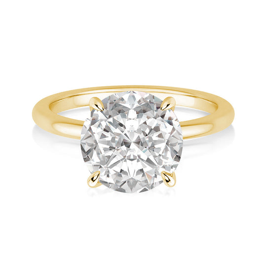 Rodiffy Moissanit 2.0 Karat Rundschliff Gelbgold Versprechensring