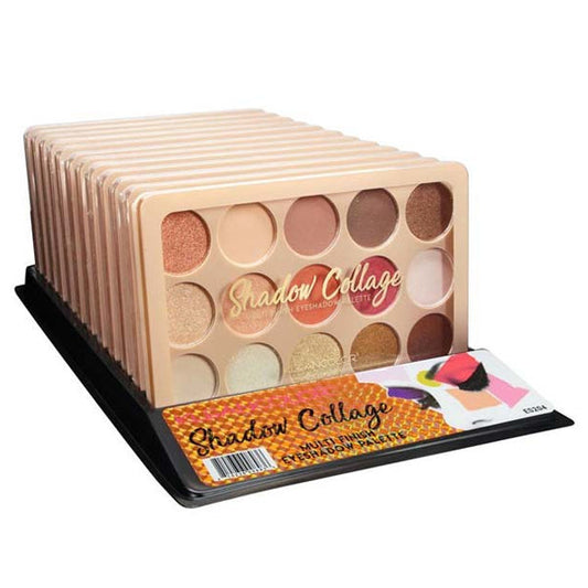 KLEANCOLOR Palette de Fards à Paupières Multi-Finitions Shadow Collage, Présentoir MONTAGE, 12 pcs