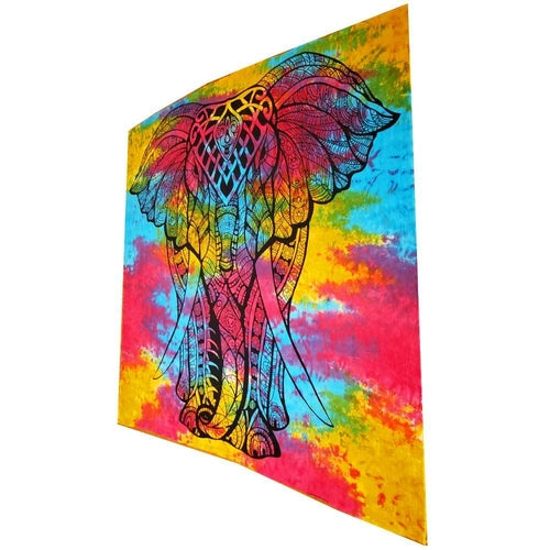 Indischer Böhmischer Elefant Wandteppich Volle Größe Wandkunst