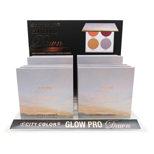 CITY COLOR Glow Pro Dawn Highlighting Palette Display Set, 12 Stück