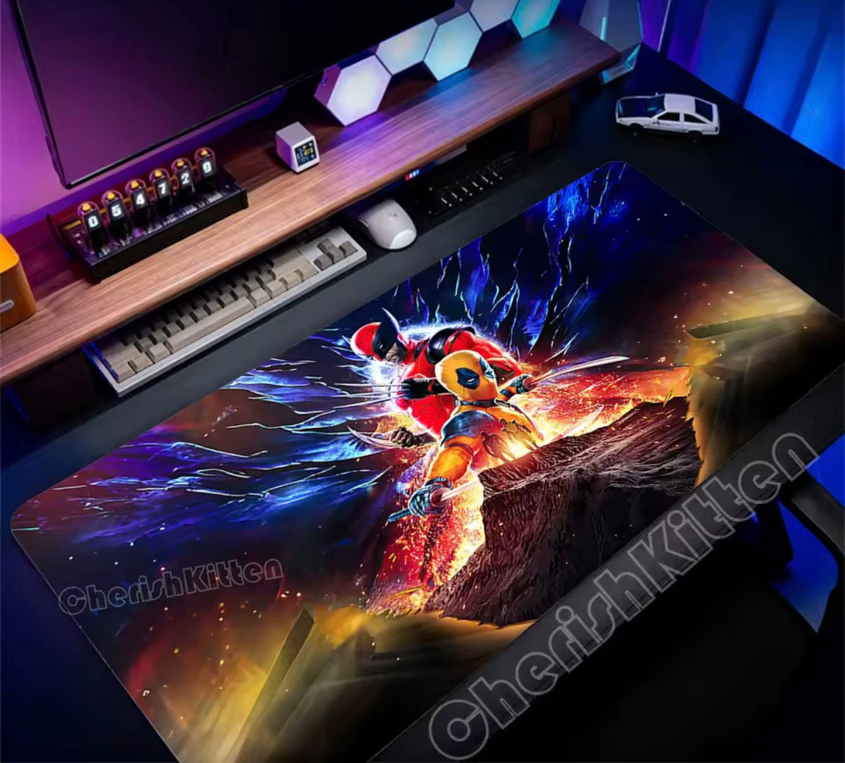 Marvel Deadpool Anime Mouse Pad Office PC Gamer Cabinet Mouse Mat Laptop 900x400 Keyboard Mousepad Extended Desk Mat Cool Carpet
