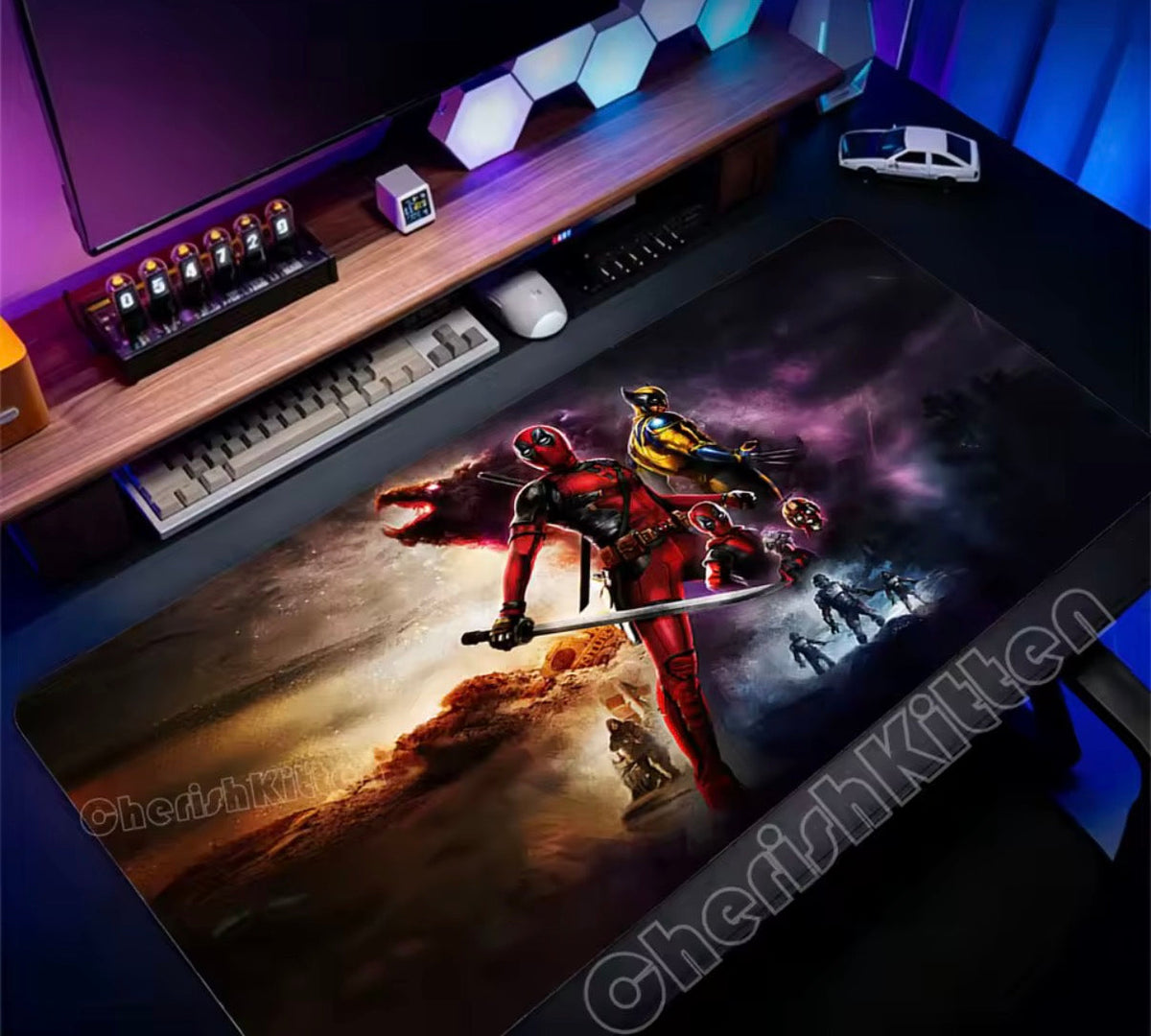 Marvel Deadpool Anime Mouse Pad Office PC Gamer Cabinet Mouse Mat Laptop 900x400 Keyboard Mousepad Extended Desk Mat Cool Carpet