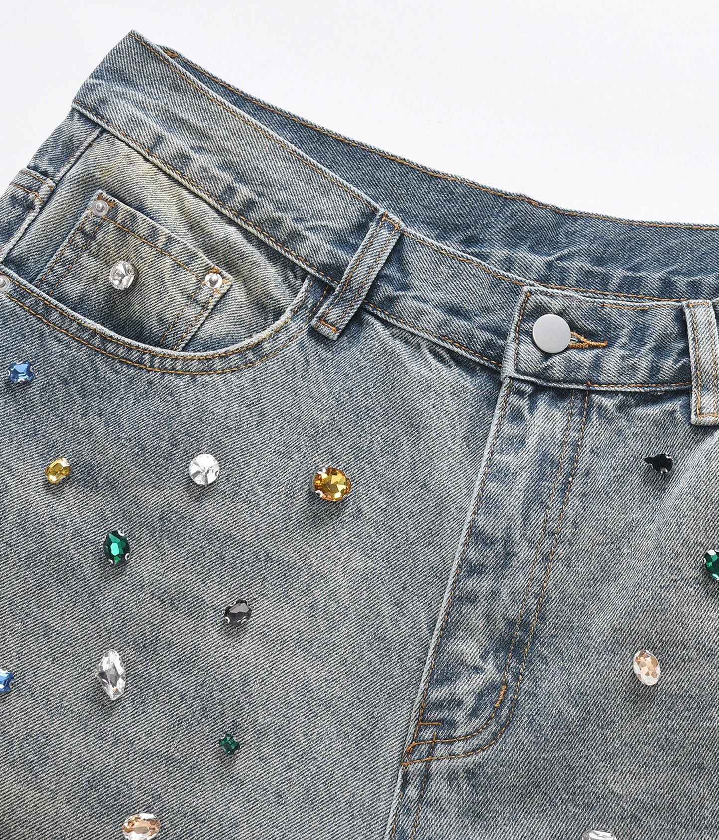 Azul Gemstone Embellished Denim Jeans