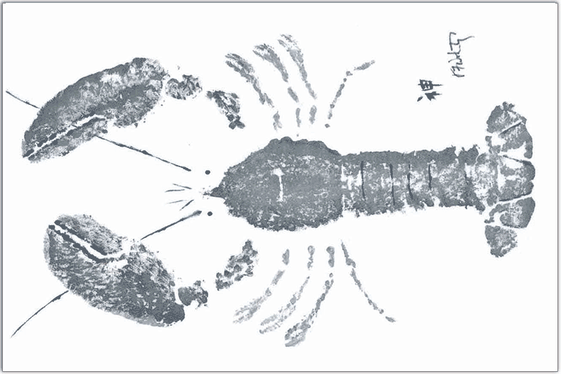 Grey Lobster Placemat | Nautical