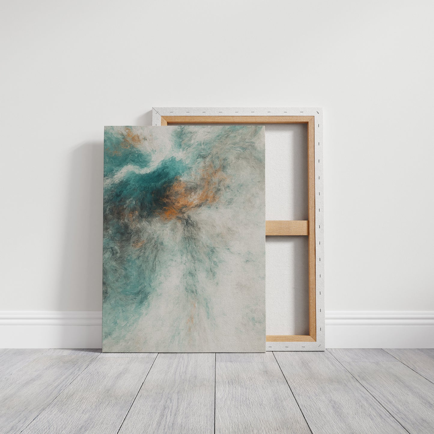 Art mural éthéré et abstrait de paysages nuageux
