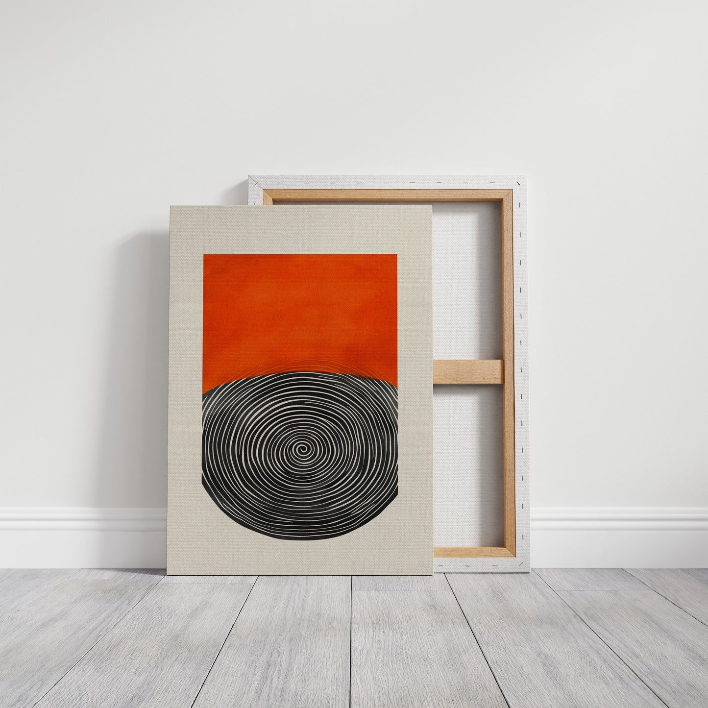 Wirbelnder Sonnenuntergang - Abstraktes Geometrisches Kunstposter