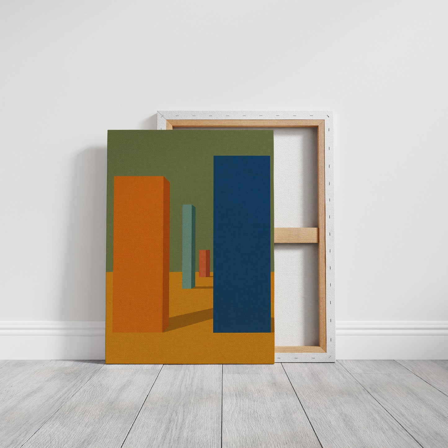 Toile d'art abstraite géométrique vibrante