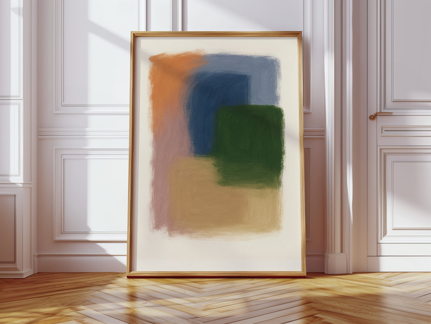 Impression d'art abstraite élégante aux couleurs pastel