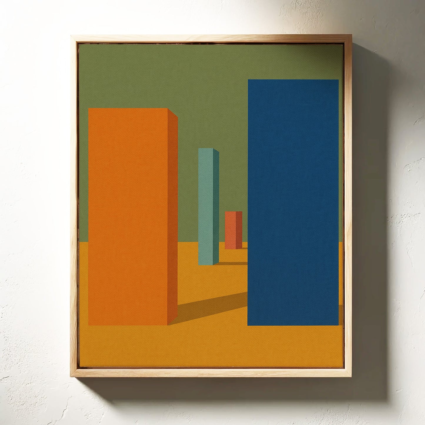 Toile d'art abstraite géométrique vibrante