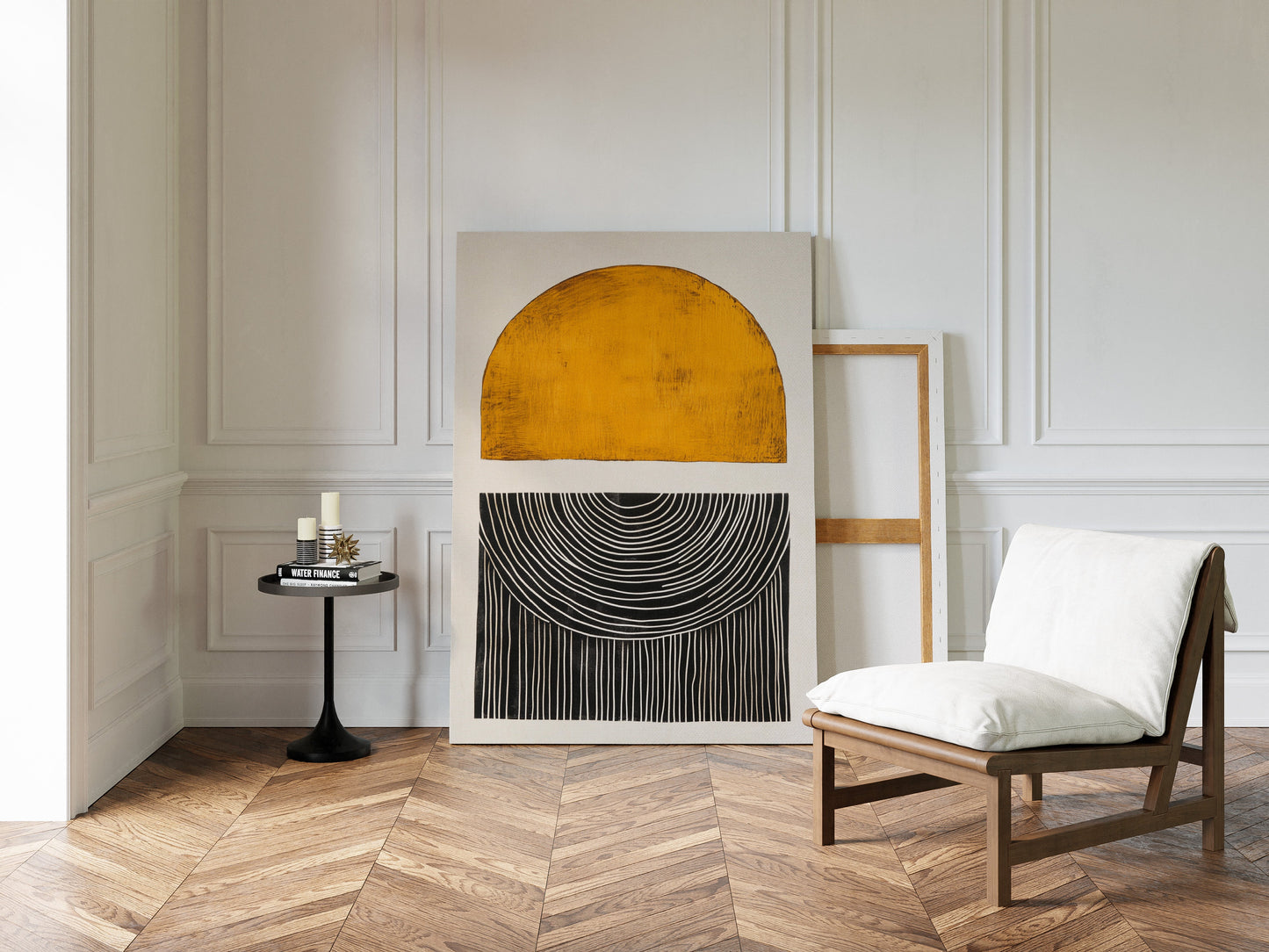 Sunset Log - Minimalist Geometric Art