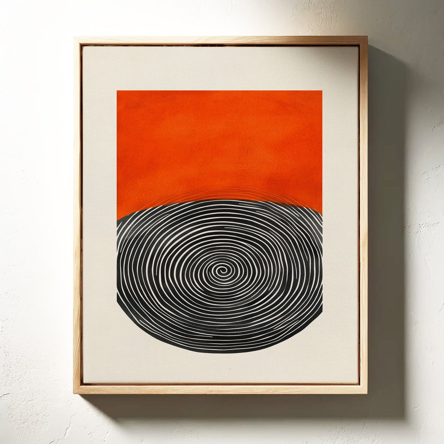 Wirbelnder Sonnenuntergang - Abstraktes Geometrisches Kunstposter