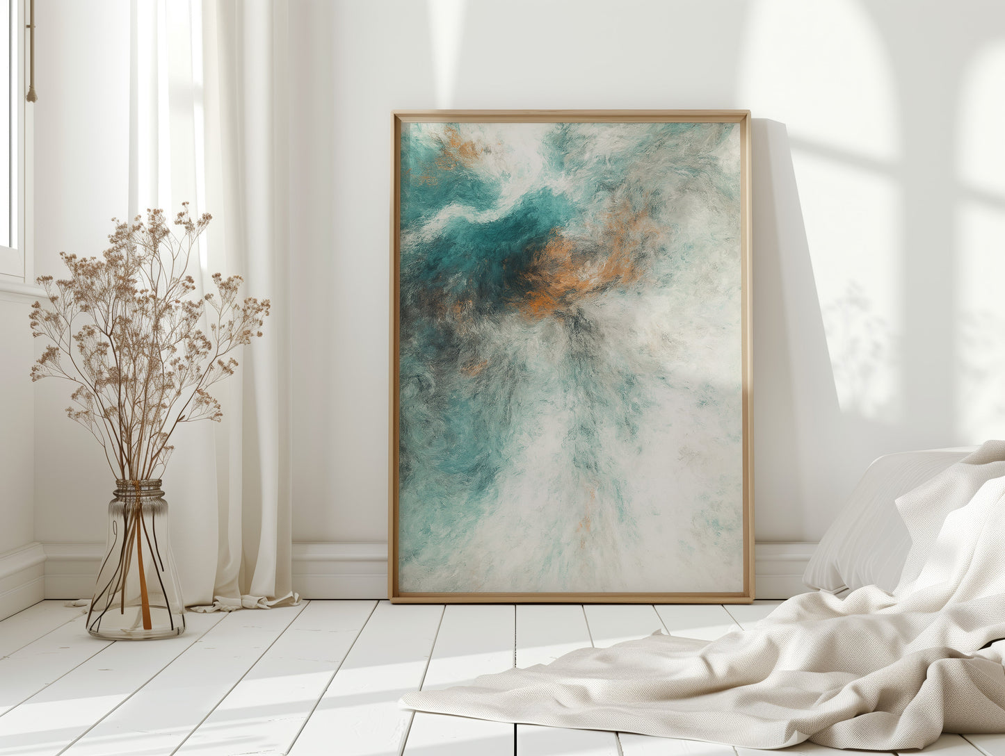 Art mural éthéré et abstrait de paysages nuageux