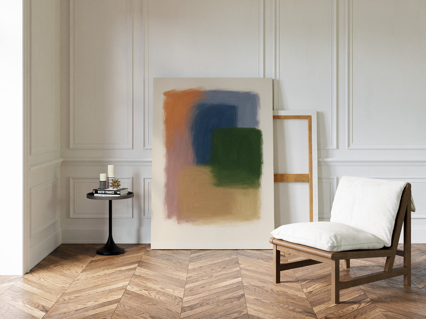 Impression d'art abstraite élégante aux couleurs pastel