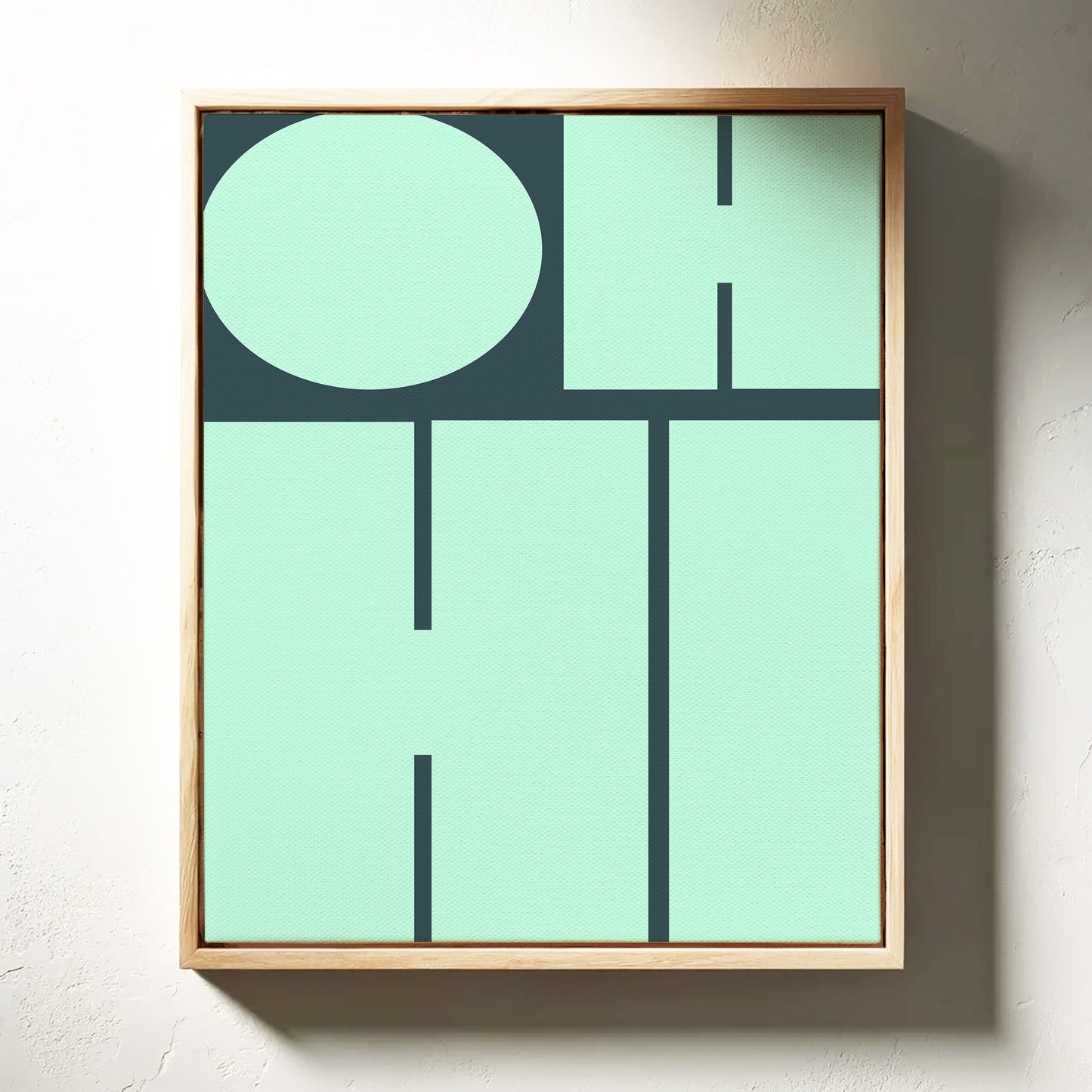 Mint Harmony - Modern Geometric Wall Art