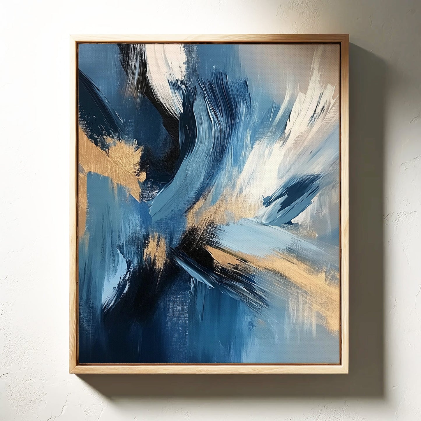 Blaue Gelassenheit - Abstraktes, vom Meer inspiriertes Leinwandbild