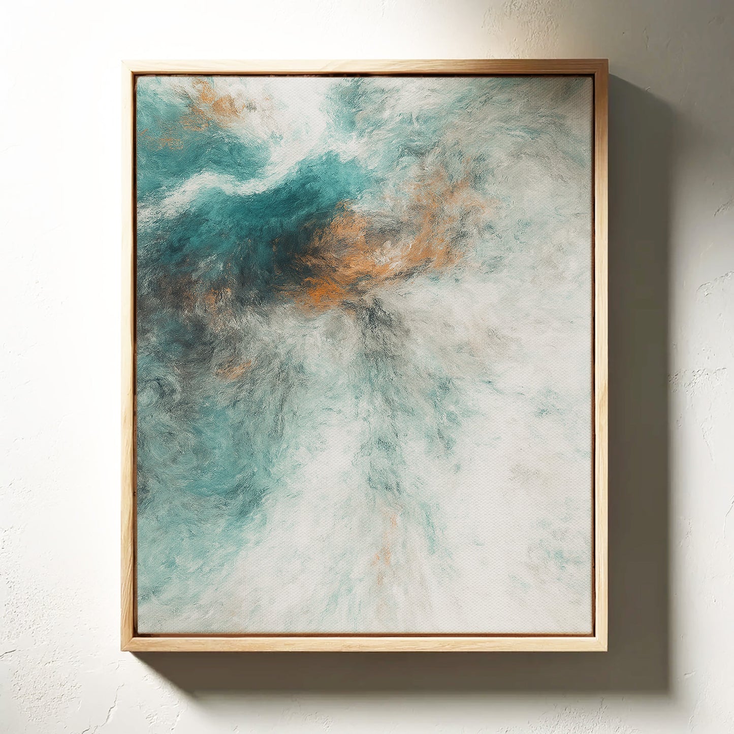 Art mural éthéré et abstrait de paysages nuageux