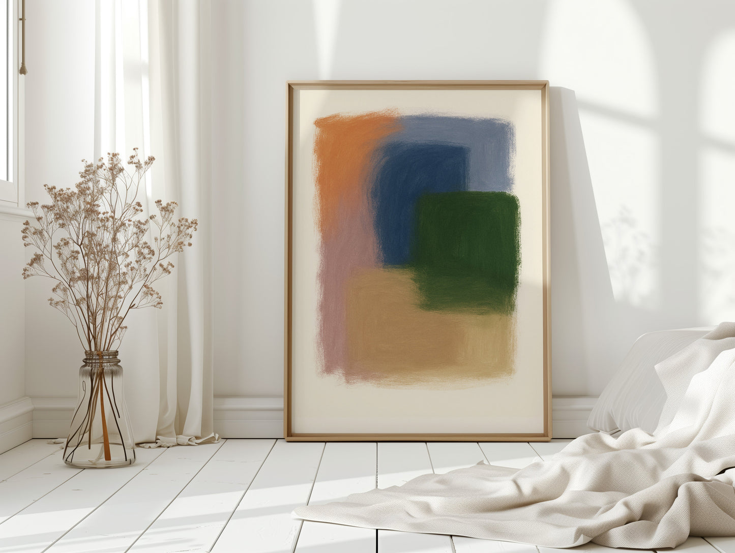 Impression d'art abstraite élégante aux couleurs pastel