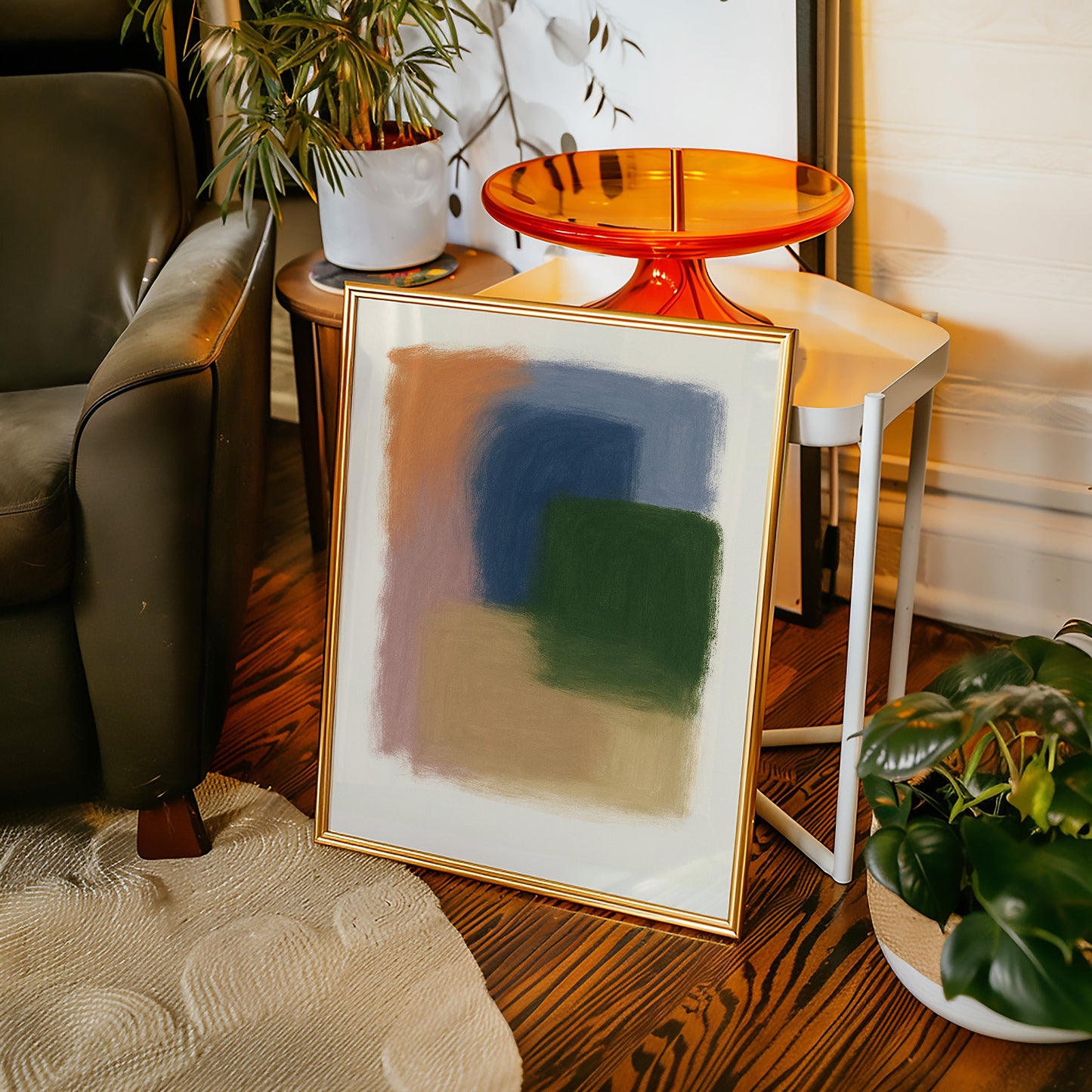Impression d'art abstraite élégante aux couleurs pastel