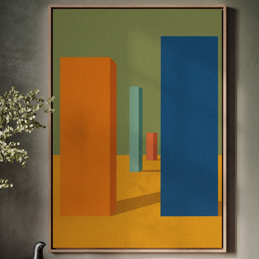 Toile d'art abstraite géométrique vibrante