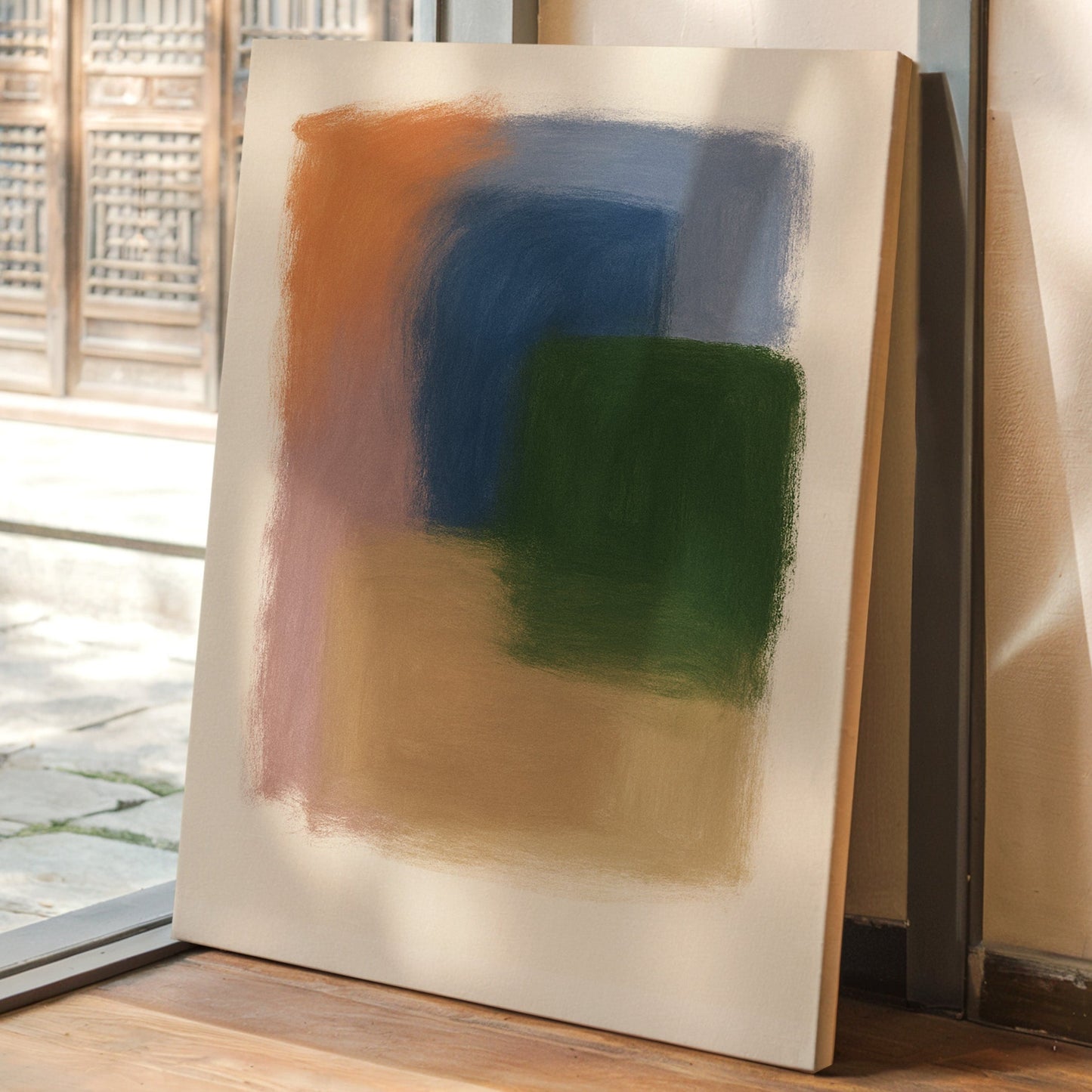 Impression d'art abstraite élégante aux couleurs pastel