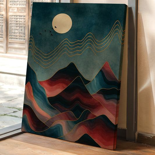 Moonlit Mountain Dreams: A Journey of Serenity