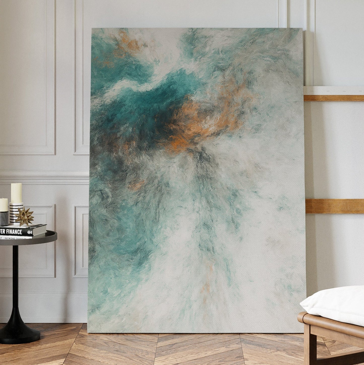 Art mural éthéré et abstrait de paysages nuageux