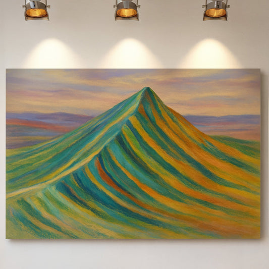 Aurora Ridge – Abstract Rainbow Mountain Landscape